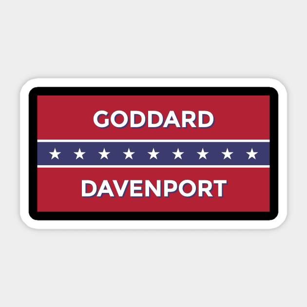 Goddard Davenport for President Sticker Sticker by Pop Culture Primaries